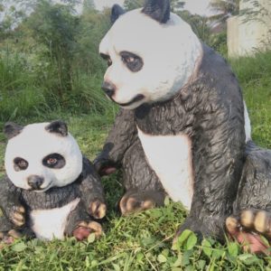 Patung Kartun Panda Patung Panda Patung Fiberglass Malang