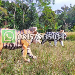 Patung Harimau Fiberglas Kerajinan Patung Patung Fibeglass