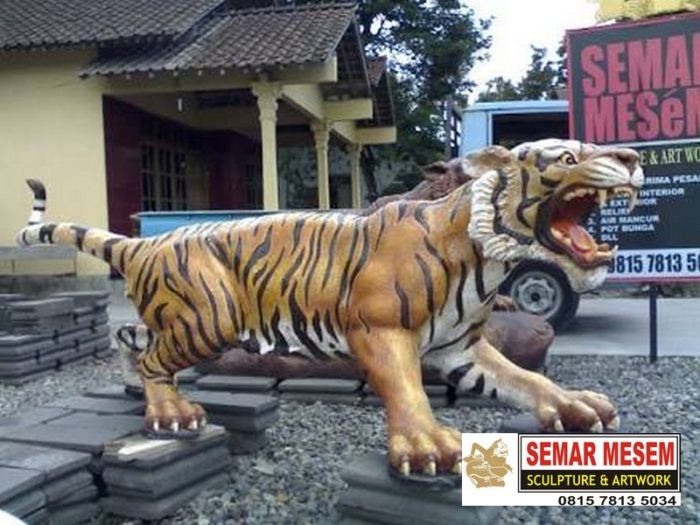 Kelik Studio Semar Mesem Patung Macan Loreng Gambar Harimau